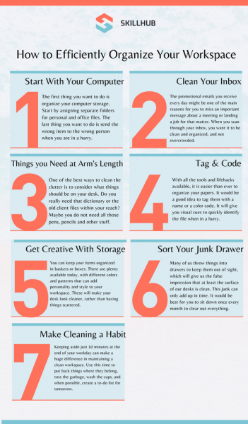 Organize Your Workspace Infographic